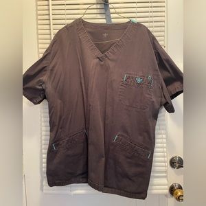 2X Grey MedCouture scrub top